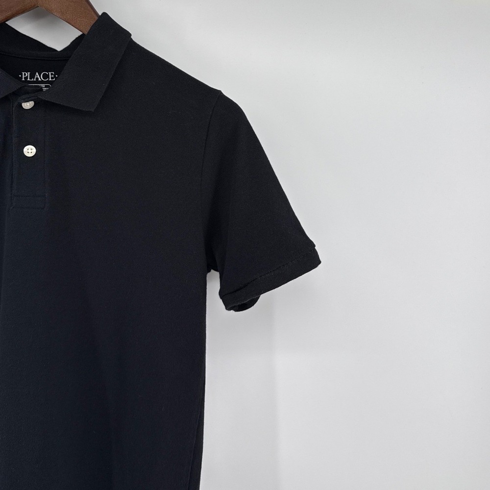 Childrens Place Boys Black Short Sleeve Pique Polo Shirt Husky Size L 10/12 - Picture 4 of 7